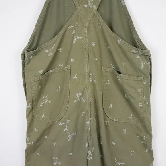 THE GREAT. The Easy Overall Jumpsuit Sprig Print Green XS - Picture 4 of 11